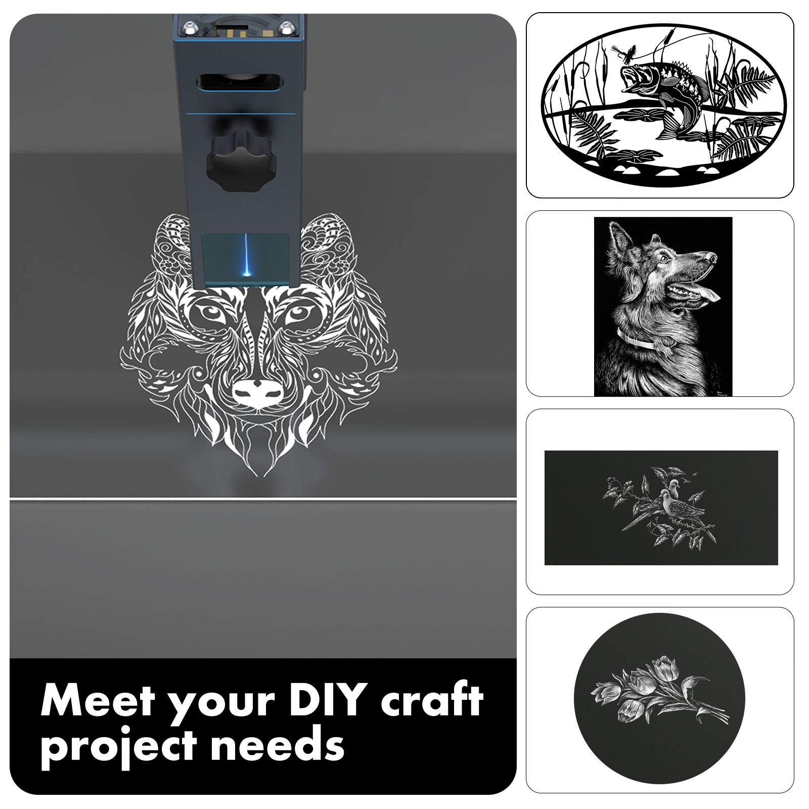 1.3mm Black to White Two-Tone Acrylic Sheet (4pcs)