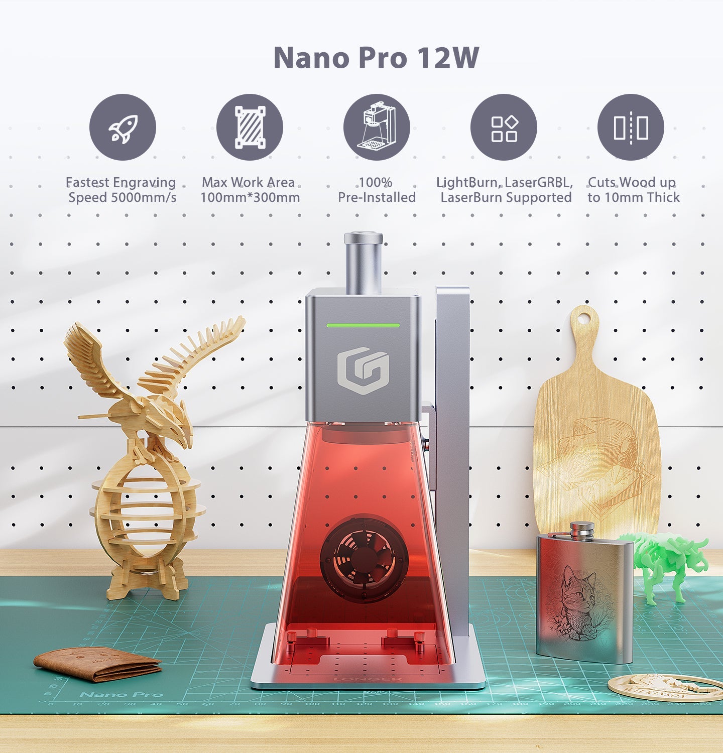 Longer Nano Pro 12W & Nano 6W Portable Laser Engraver