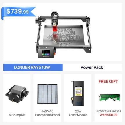 Longer Ray5 10W/20W Laser Engraver